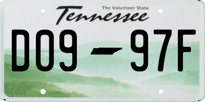 TN license plate D0997F