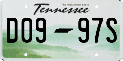 TN license plate D0997S