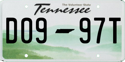 TN license plate D0997T