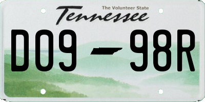TN license plate D0998R