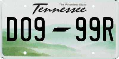 TN license plate D0999R