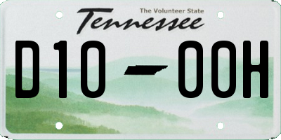 TN license plate D1000H