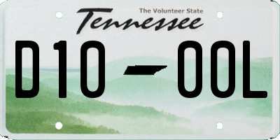 TN license plate D1000L
