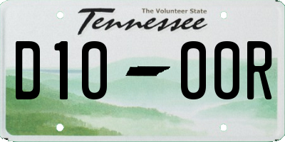 TN license plate D1000R