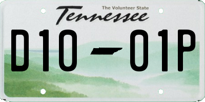 TN license plate D1001P