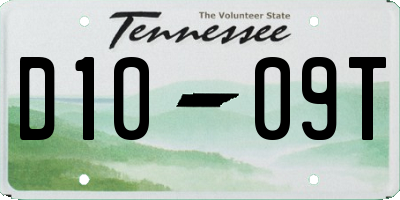 TN license plate D1009T
