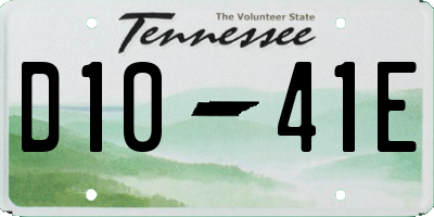 TN license plate D1041E