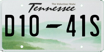 TN license plate D1041S