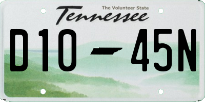 TN license plate D1045N