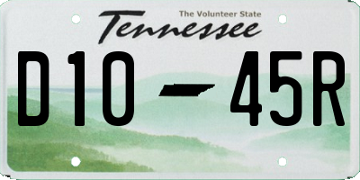 TN license plate D1045R