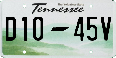 TN license plate D1045V