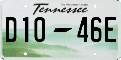 TN license plate D1046E