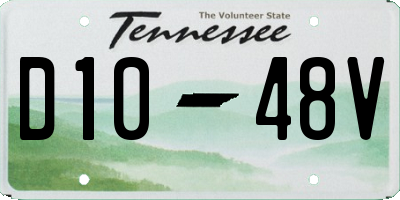TN license plate D1048V