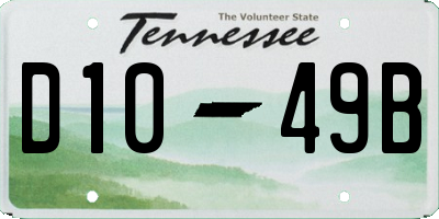 TN license plate D1049B