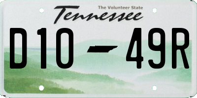 TN license plate D1049R