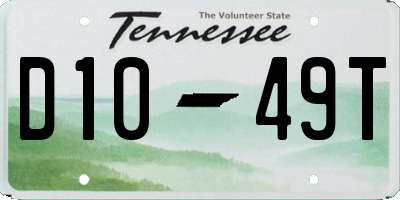 TN license plate D1049T
