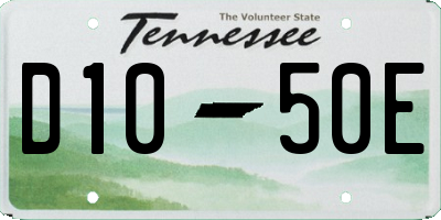 TN license plate D1050E