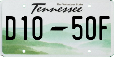 TN license plate D1050F