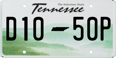 TN license plate D1050P