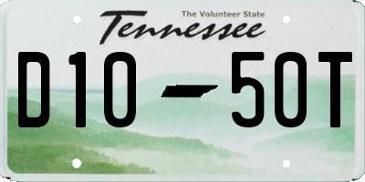 TN license plate D1050T