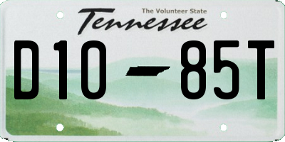 TN license plate D1085T
