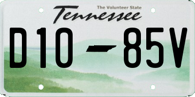 TN license plate D1085V