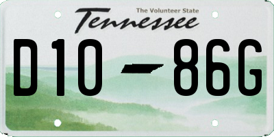 TN license plate D1086G