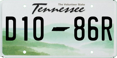 TN license plate D1086R