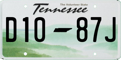 TN license plate D1087J