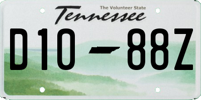 TN license plate D1088Z