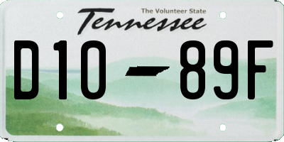 TN license plate D1089F