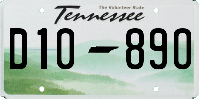 TN license plate D1089O