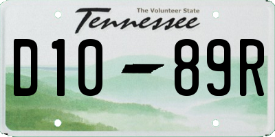 TN license plate D1089R