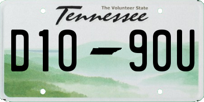 TN license plate D1090U