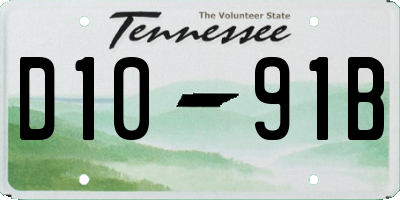 TN license plate D1091B