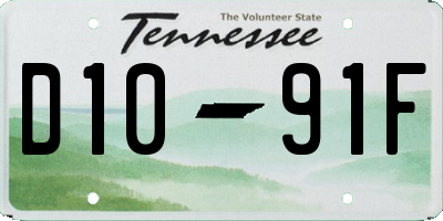 TN license plate D1091F