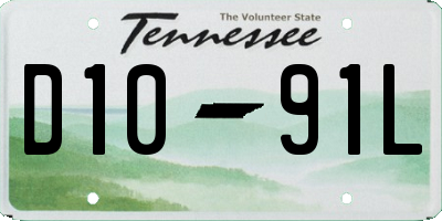 TN license plate D1091L