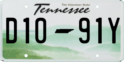 TN license plate D1091Y