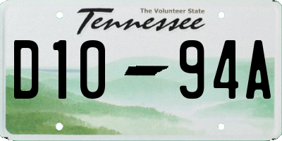 TN license plate D1094A