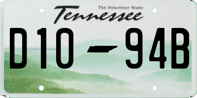 TN license plate D1094B
