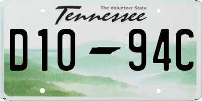 TN license plate D1094C