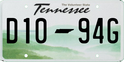 TN license plate D1094G