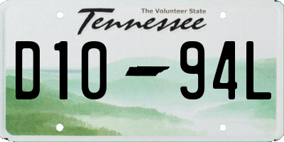 TN license plate D1094L