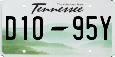 TN license plate D1095Y