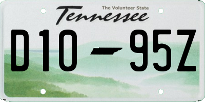 TN license plate D1095Z