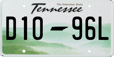 TN license plate D1096L