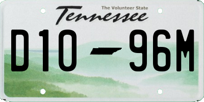 TN license plate D1096M