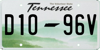 TN license plate D1096V