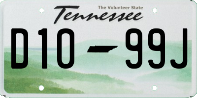 TN license plate D1099J