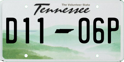 TN license plate D1106P